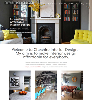 Responsive website design for Cheshire Interior Design