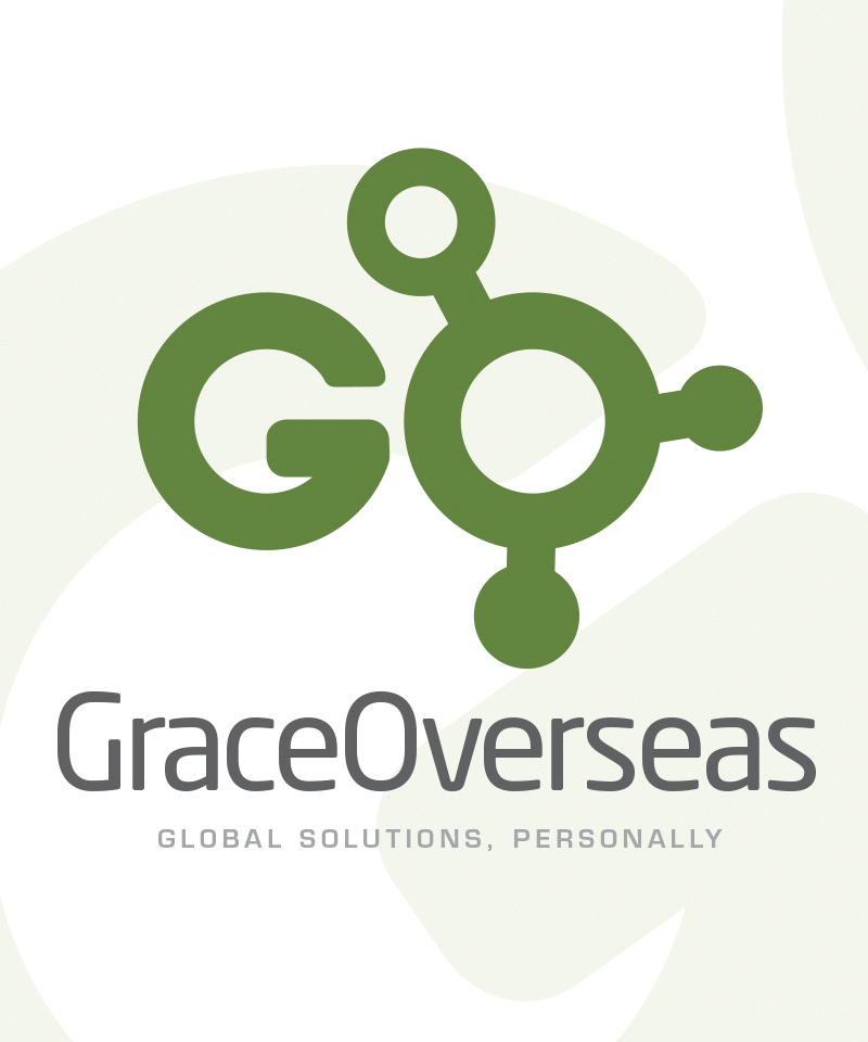 grace overseas id logo design