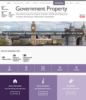 Government property conference website design