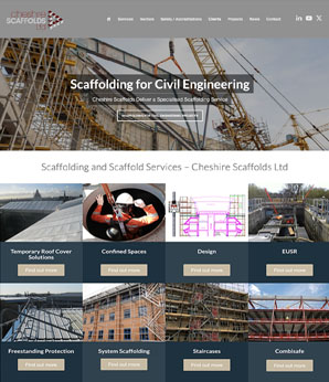 Website design for Cheshire Scaffolds Ltd