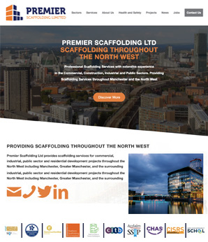 Website designer for Premier Scaffolding