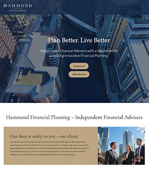 Hammond Financial Planning website design 2
